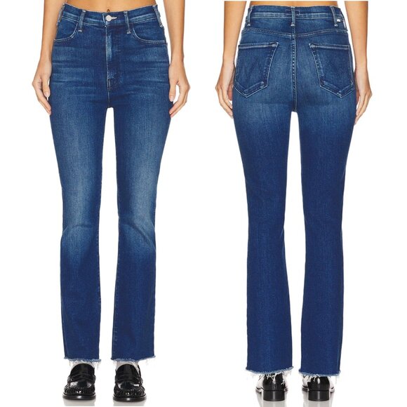MOTHER Lil Hustler Flood Fray Jeans Size 29 NWT